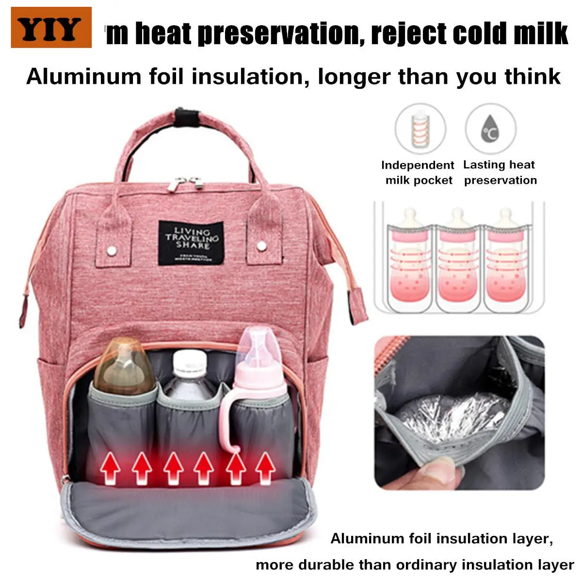 Водонепроницаемый рюкзак для мам вместительная сумка подгузников на коляску