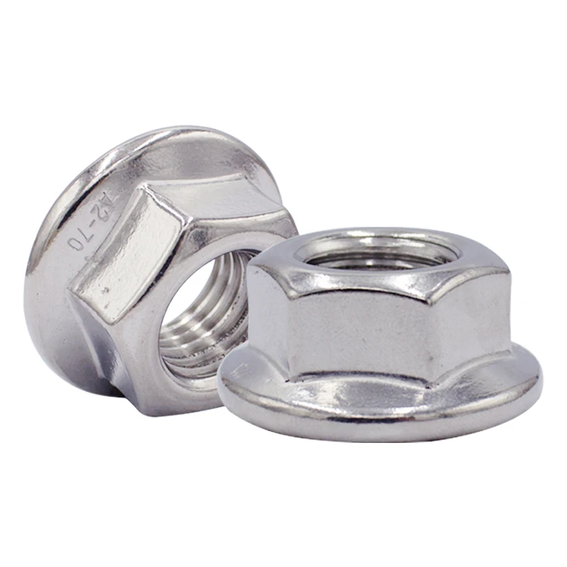 

1-50 PCS Hexagon Flange Nut M3 M4 M5 M6 M8 M10 M12 M14 M16 M20 304 / 201 / 316 Stainless Steel Pinking Slip Locking Lock Nuts