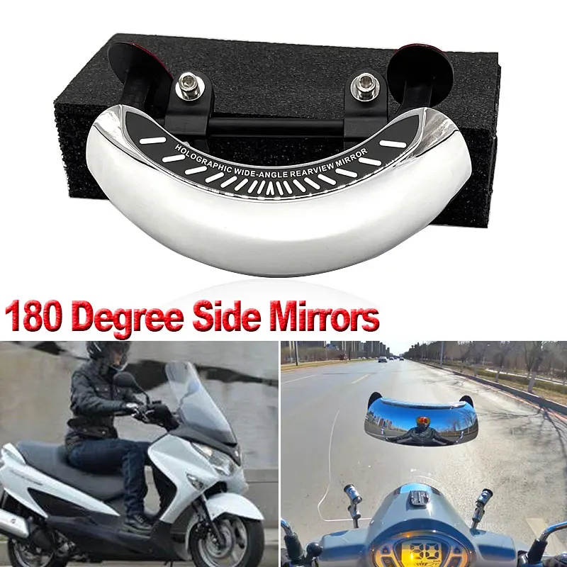 Мотоциклетное зеркало заднего вида с широким углом обзора 180 + градусов для SUZUKI