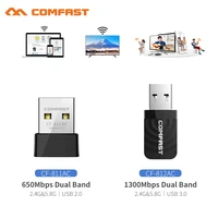 comfast wireless usb wifi adapter ac 650 1300 mbps wi fi adapter 2 4g 5 8 ghz network card antenna pc wi fi lan receiver