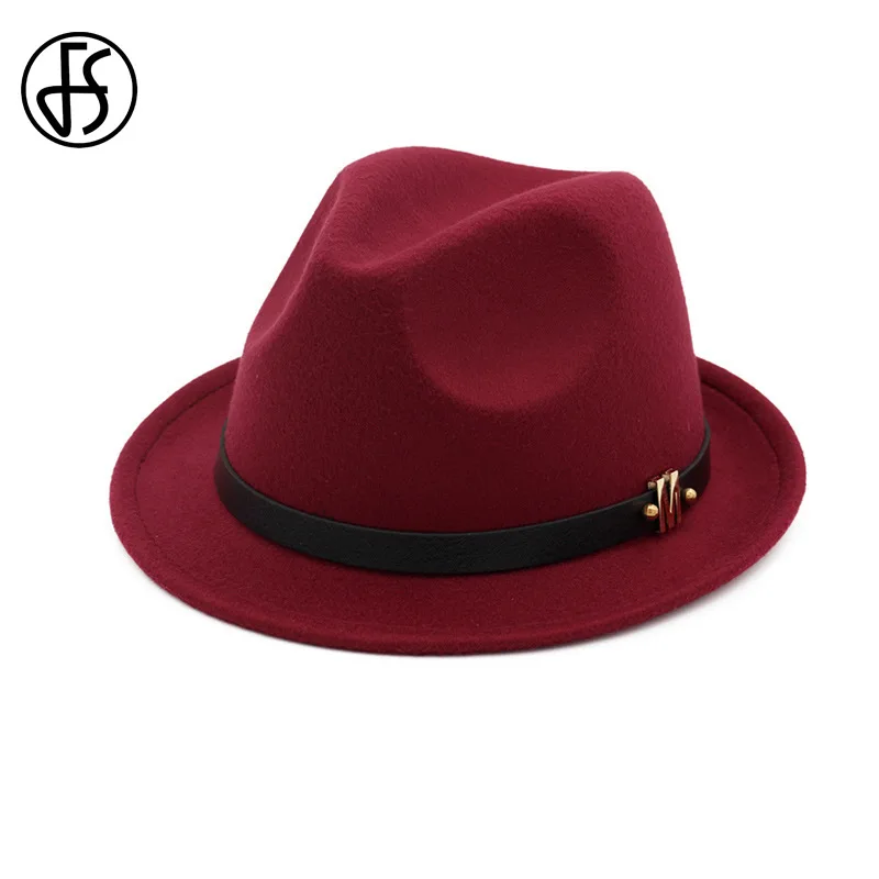 Фетровая шляпа в стиле джаз FS шерстяная фетровая для мужчин и женщин винтажная
