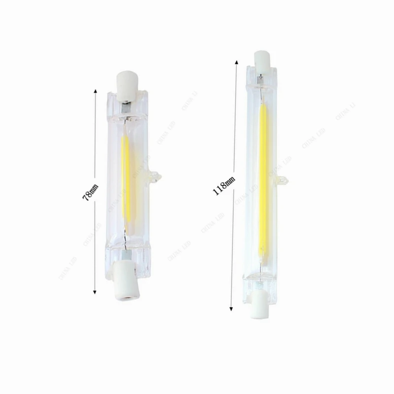 LED light R7S Superbright Powerful Spotlight 78mm118mm AC220V 230V 2400V COB Lamp Bulb Glass Tube Replace Halogen Light | Лампы и