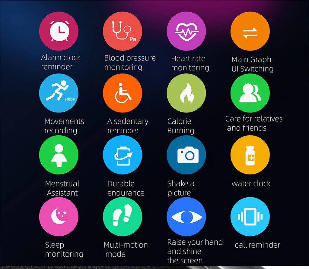 Спортивные Смарт-часы M9 с цветным экраном влагозащита IP68 женские