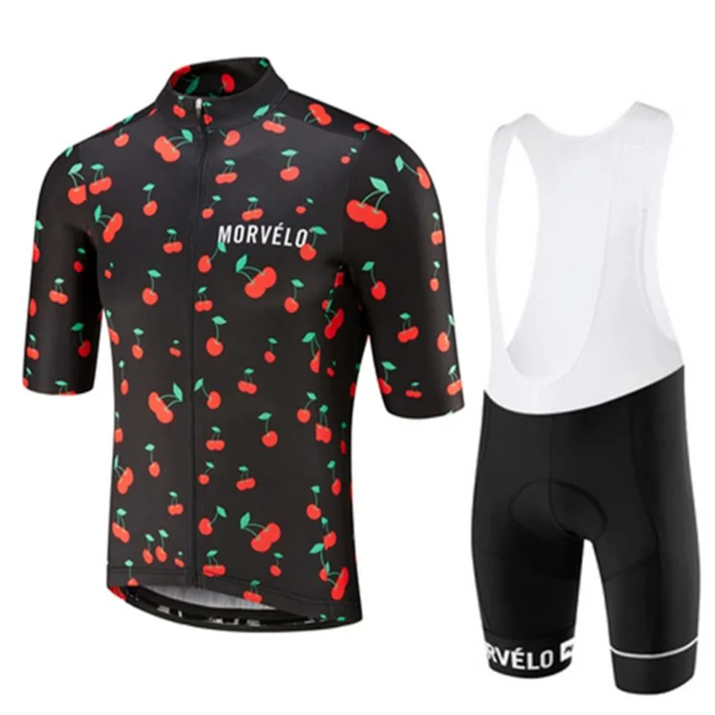 

2019 New Morvelo Summer Cycling Jersey Set Breathable Racing Sport Bicycle Jersey Mens Cycling Clothing Short Bike Jersey