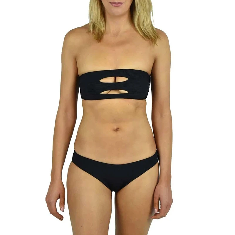 

Bandeau Bikini Low Waist Strapless Sexy Bikini Women Swimwear Women Swimsuit Padded Bathing Suit Monokini Pure Color