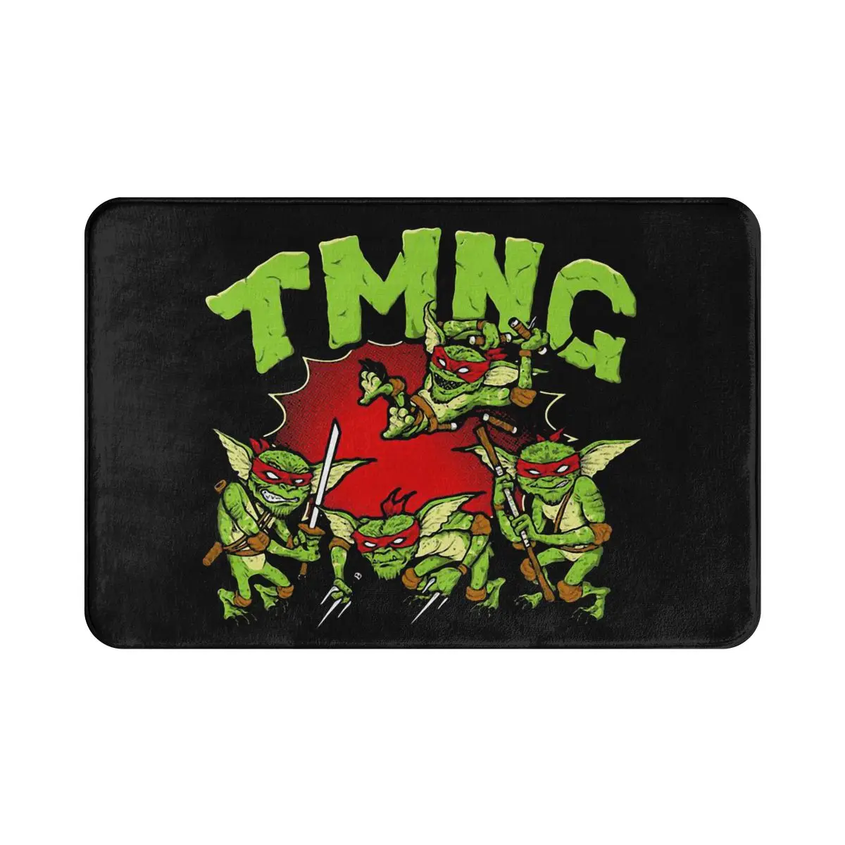 

Gremlins Mogwai Gizmo Film Bath Mat NO PIZZA AFTER MIDNIGHT Doormat Living Room Carpet Outdoor Rug Home Decor