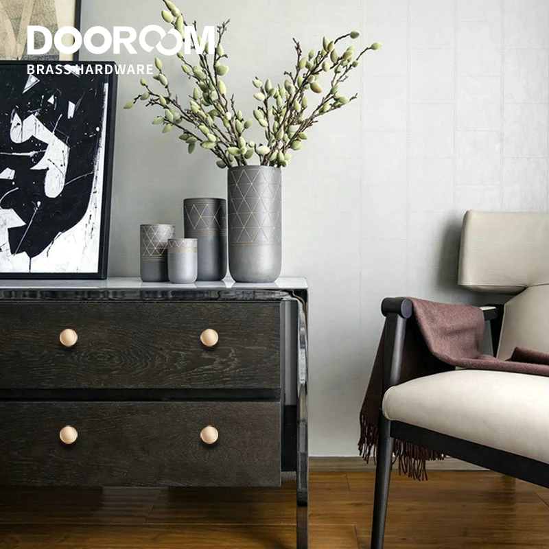 Латунные мебельные ручки Dooroom простой американский гардероб комод шкаф дверь