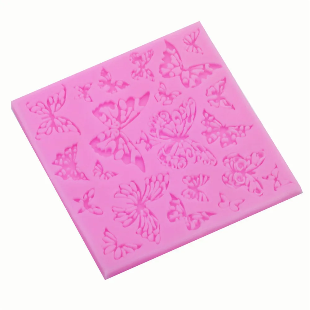 

DIY Flower Butterfly Silicone Lace Mat Cupcake Fondant Molds Gumpaste Chocolate Moulds Sugarcraft Cake Decorating Tools