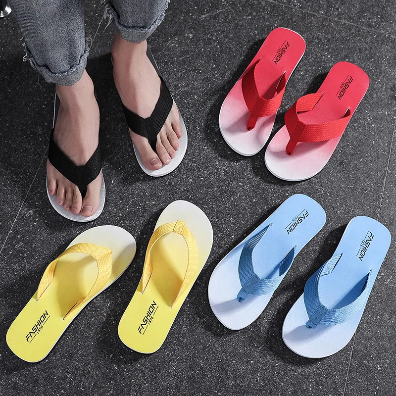 

High Quality Beach Sandals Men Shoes New Arrival Summer Men Flip Flops Anti-Slip Zapatos Hombre Casual Wholesale Men Slippers