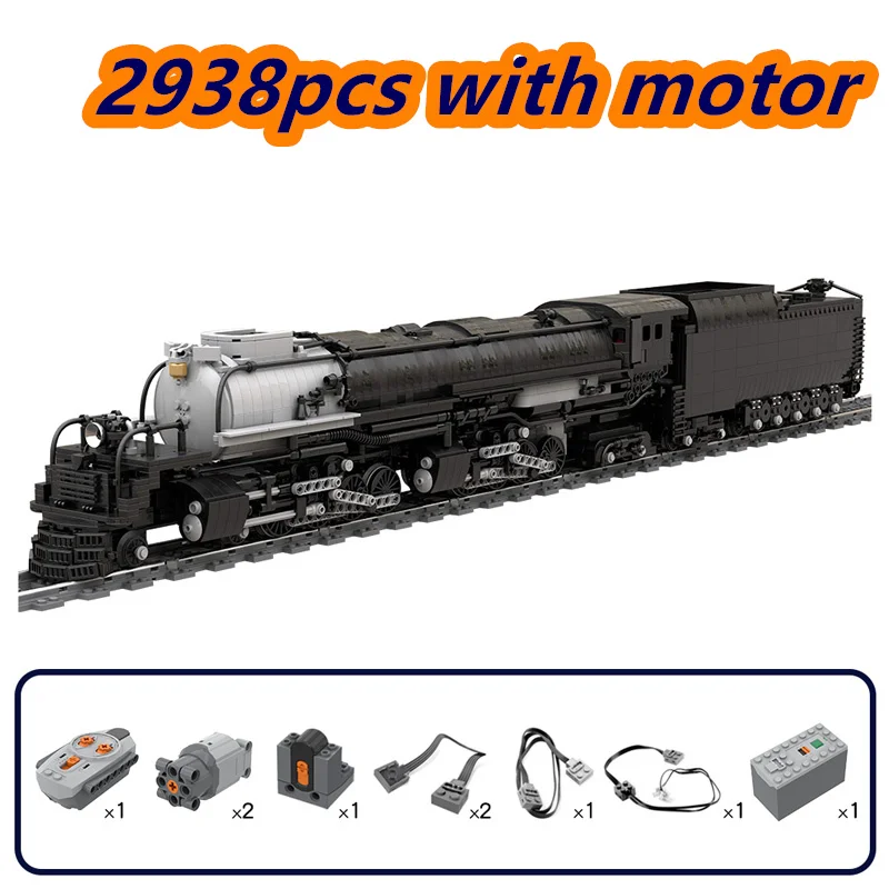 

Train Series Union Pacific Railway Car Motor Track Train Combination Building Block Kit Vehicle Assemble DIY Birthday Gifts