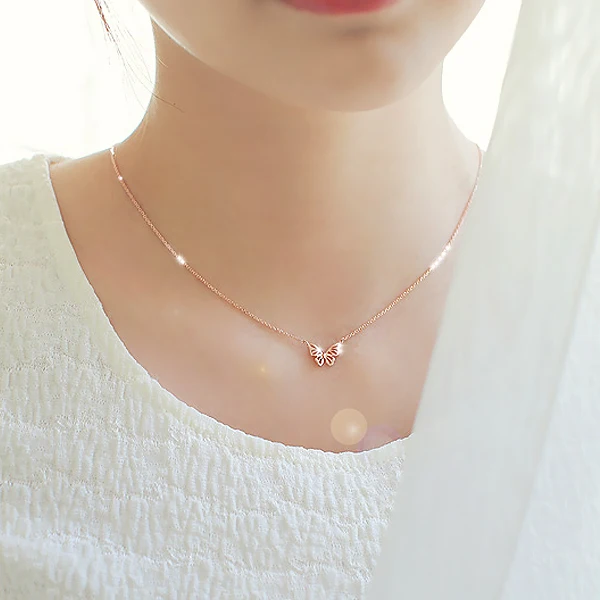 Ожерелья и кулоны в виде бабочки из стерлингового серебра 925 пробы для женщин