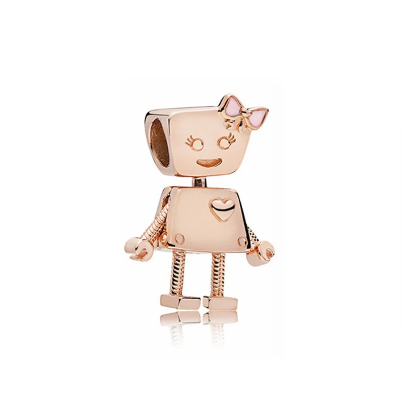 Bella robot charms pendant bead diy bangle fit pandora bracelet for women gift new | Украшения и аксессуары
