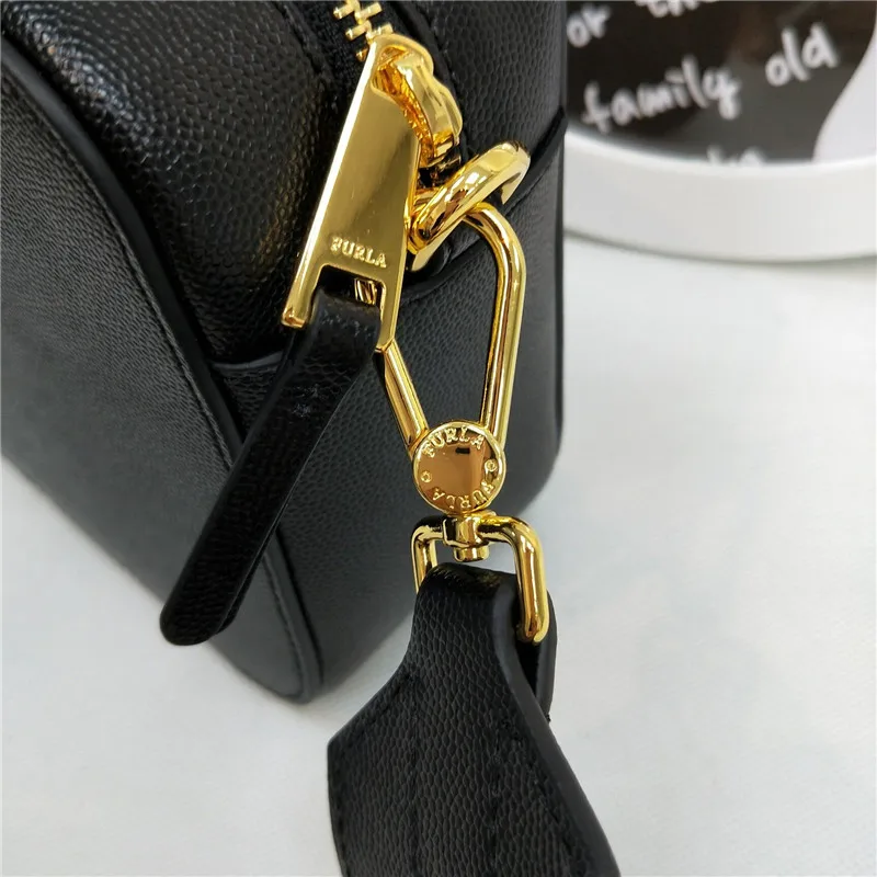 Новое поступление, оригинальные женские сумки FURLA, высококачественные черные меховые сумки, Размер 20 см x 14 см x 7 см