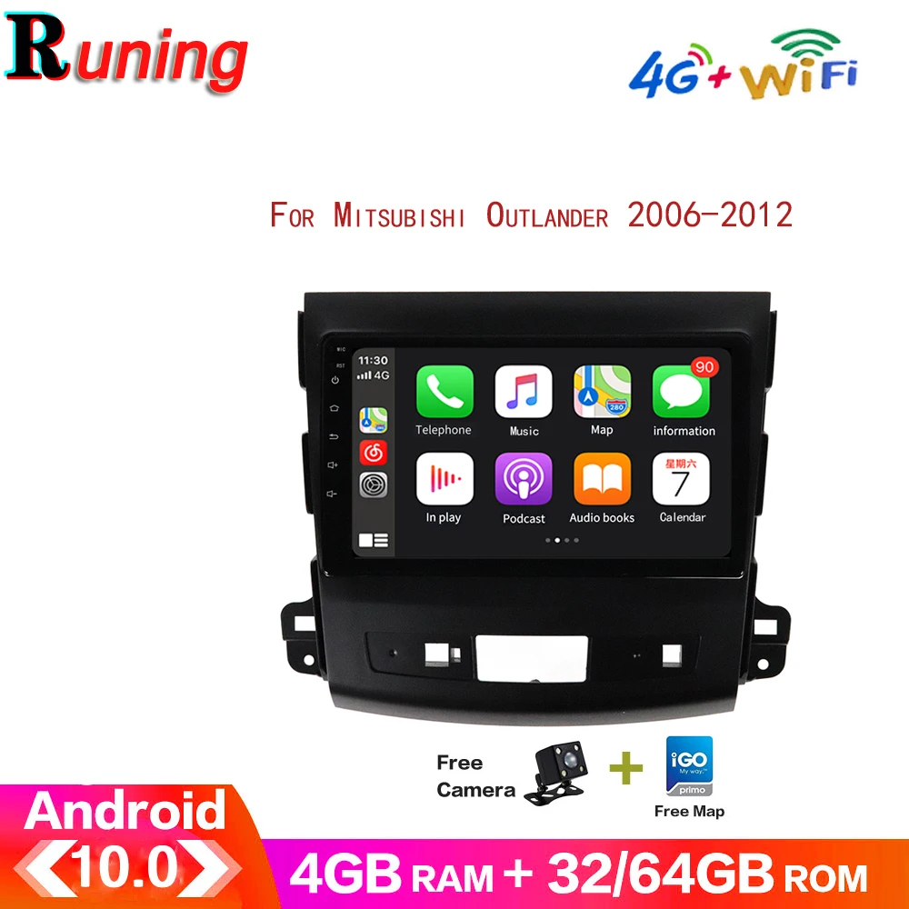 

For Mitsubishi Outlander Xl 2 CW0W 2006-2012 Car Android Radio Stereo GPS Multimedia Video Player Navigation No 2 Din Head Unit