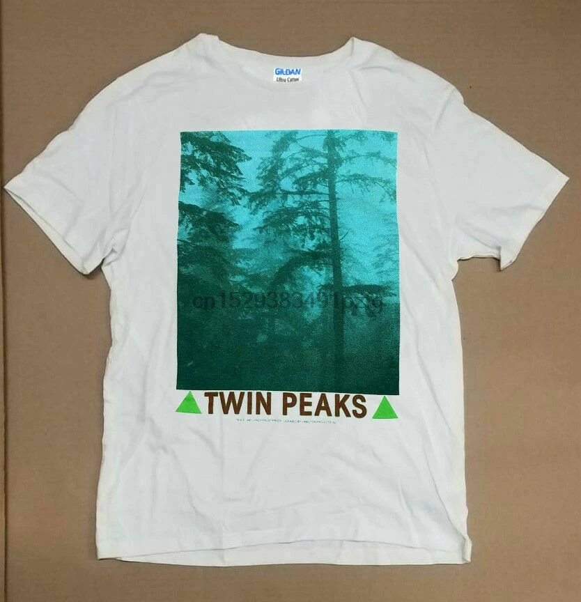 Винтаж 1990 Твин Пикс Футболка Дэвид Линч Перепечатка|Мужские футболки| |