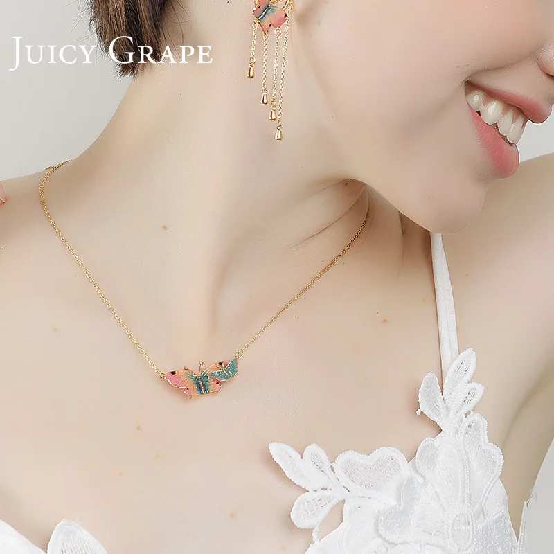 Ожерелье с чувствительным дизайном в виде винограда женская простая маленькая