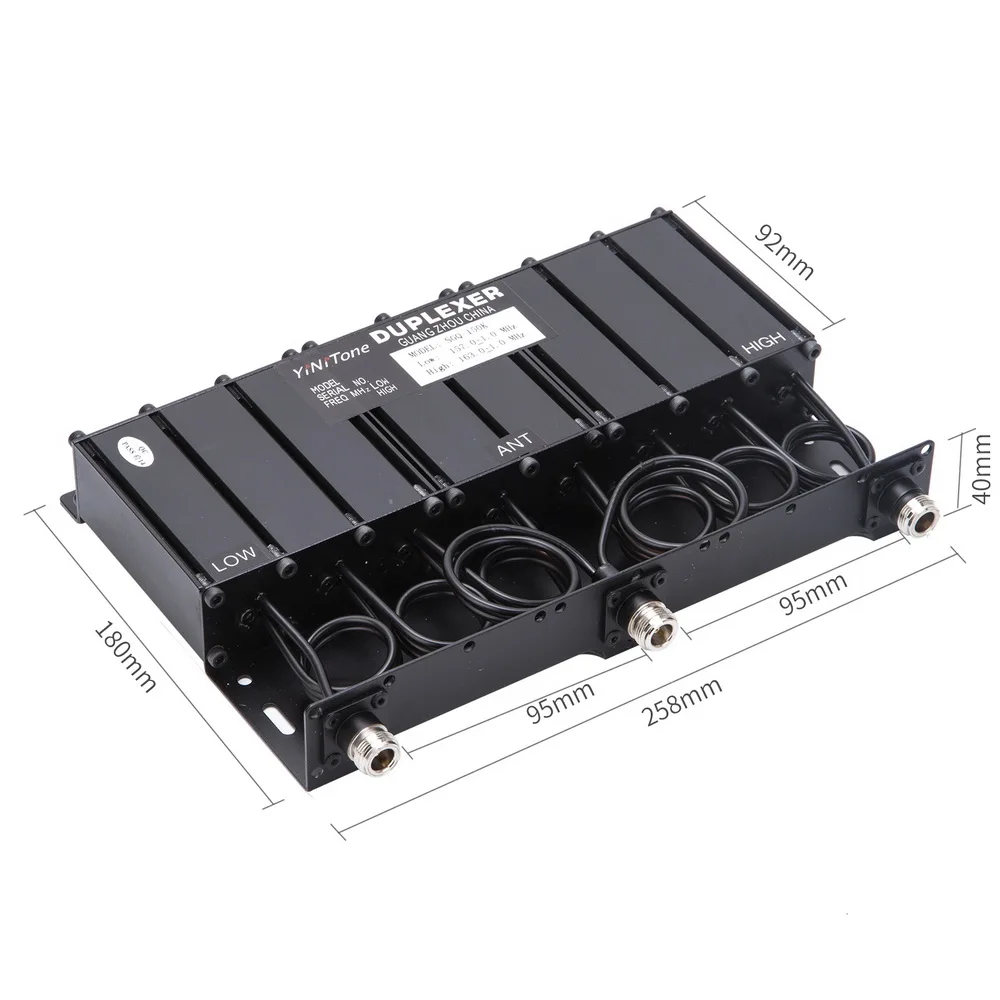 YiNiTone 100W VHF 8 Cavity Duplexer Wide Band N Connector FREE tune Radio Repeater Duplexr 136-174Mhz