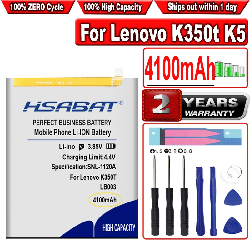 

HSABAT 4100mAh LB003 Battery for Lenovo K350t K5