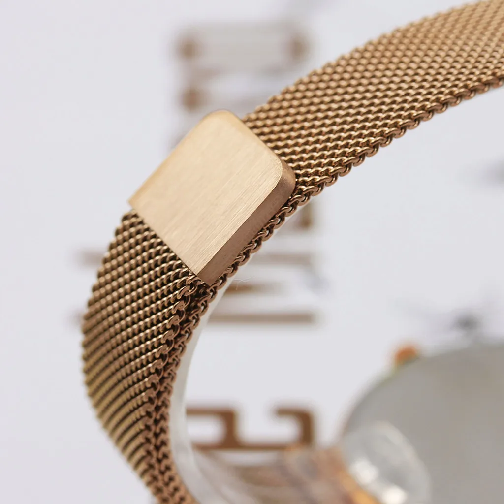 

Women fashion watches 2021 Fashion Starry Sky Flat Glass Quartz Mesh With Magnetic Buckle Ladies Watch Gift to girlfriend