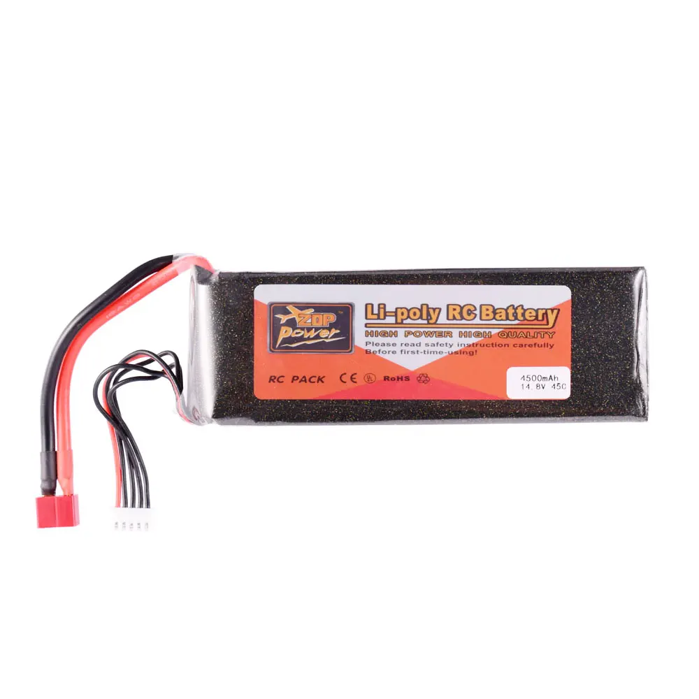 ZOP Power 14 8 V 45C 4500mAh 4S Lipo батарея T вилка для RC гоночного автомобиля дрона | Игрушки и