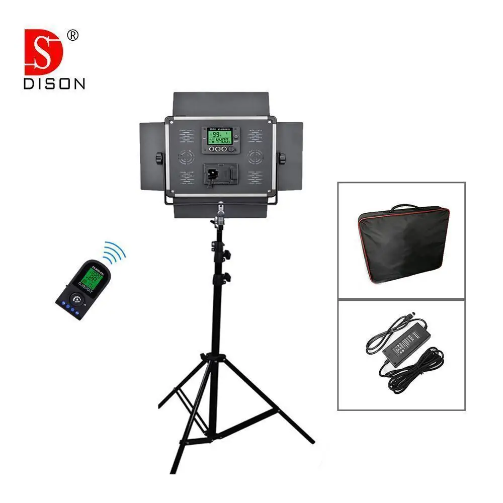 

140W panel LED Lamp Wireless RC LCD display E-2000II Studio bio-color Photography continue lighting + handbag + tripod set