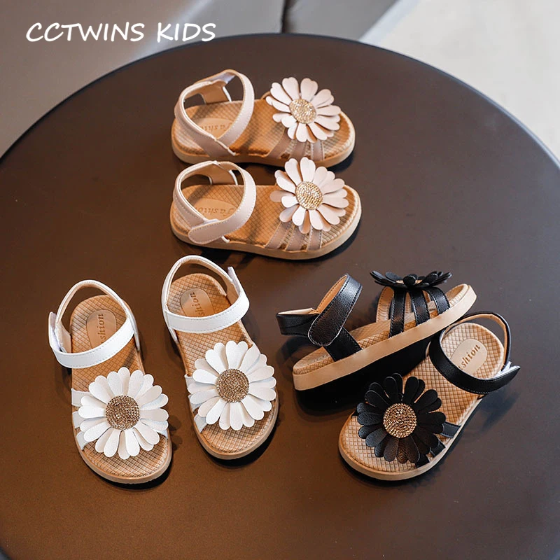 

Kids Shoes 2020 Summer Girls Brand Rhinestone Flat Children Fashion Princess Sandals Baby Black Soft Flat Toddlers PY-PS-061
