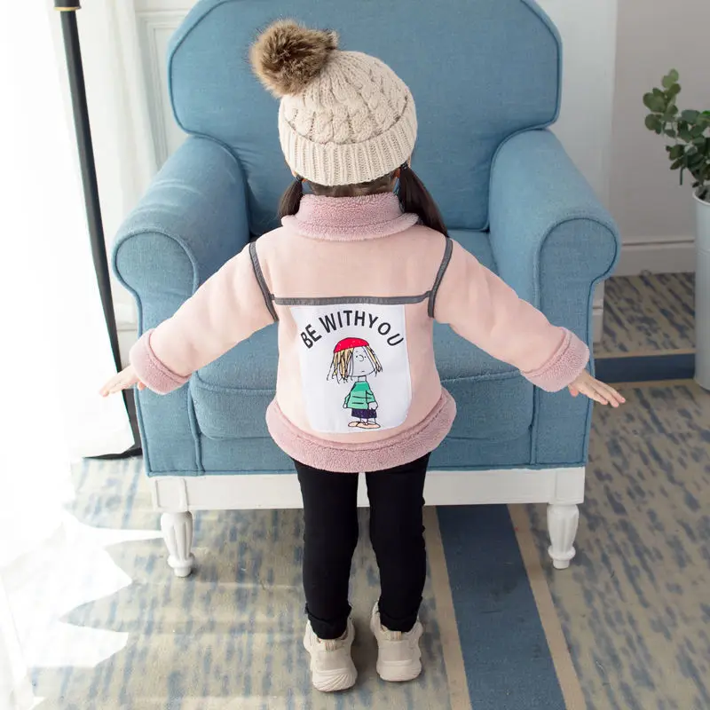 Зимнее пальто для девочек новая верхняя одежда детей модные толстые бархатные