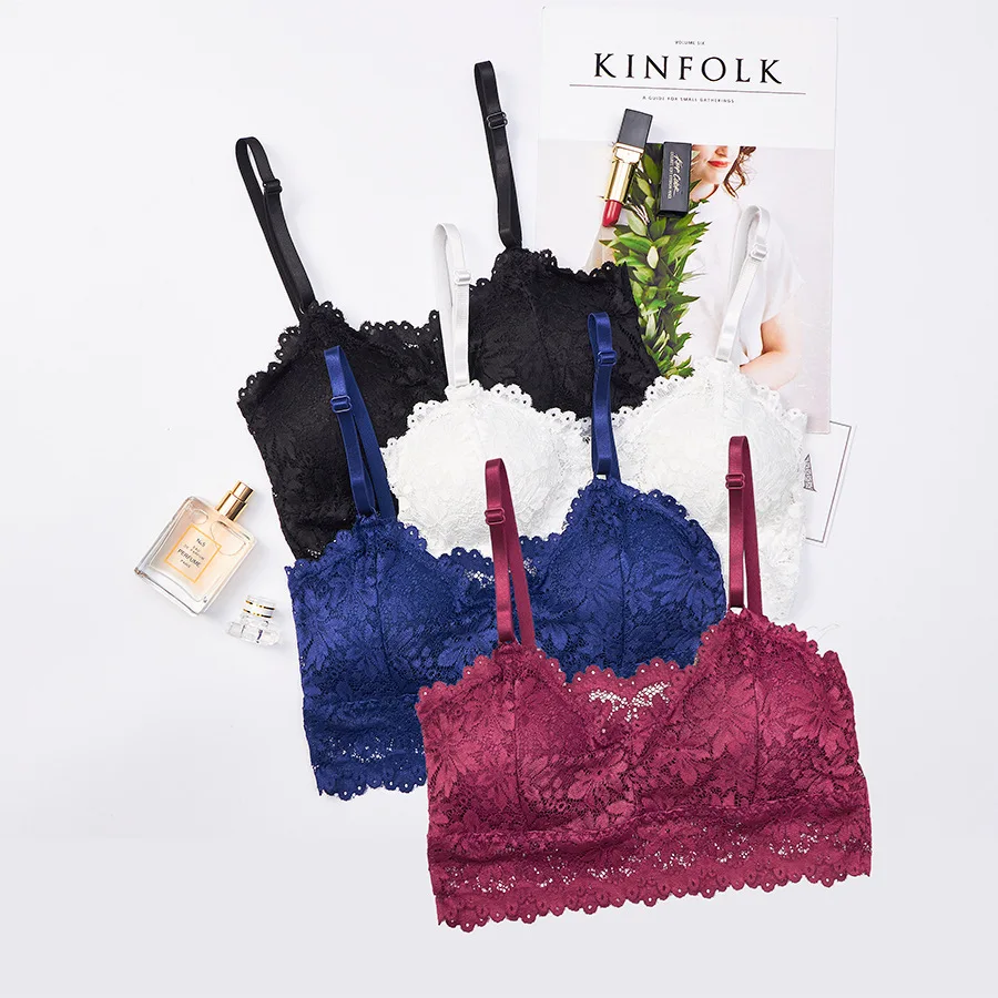 Сексуальный бюстгальтер на бретельках женский красивый кружевной с открытой