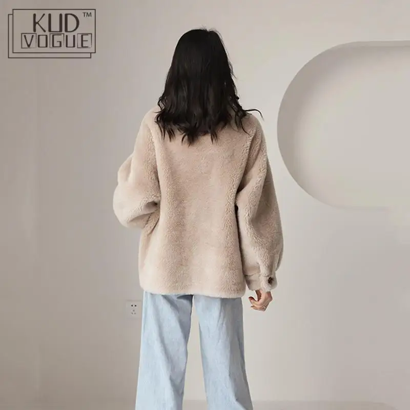 Женское плюшевое пальто из искусственного меха осенне-зимняя плюшевая куртка на