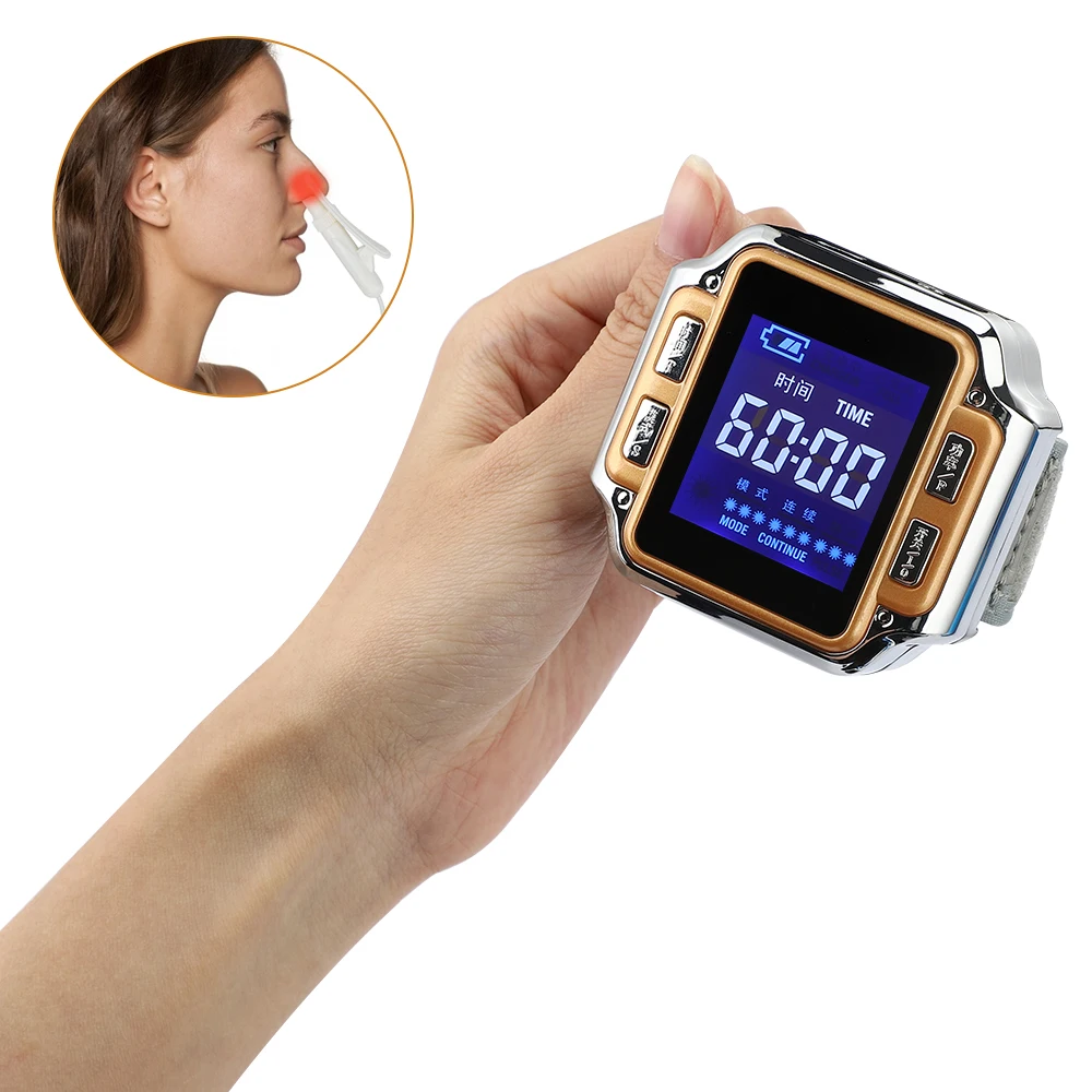

Household 650nm Laser Physiotherapy Wrist Diode LLLT for Diabetes Hypertension Treatment Diabetic Watch Laser Sinusitis Therapy