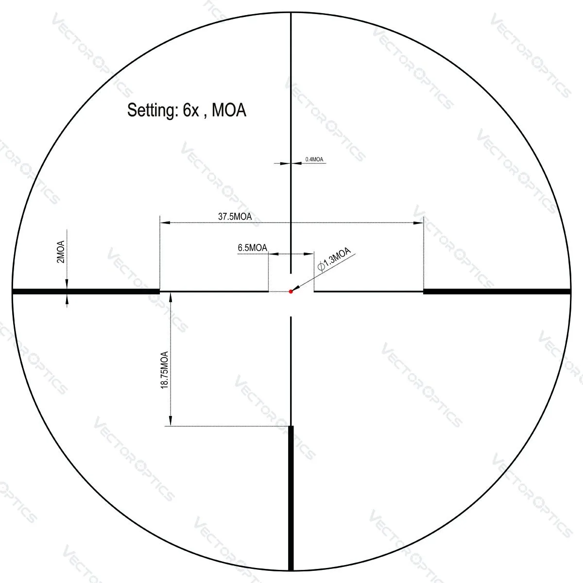 Прицел Vector Optics Matiz 2-7x32 SFP с креплением от края к краю Изображение 1/4MOA Регулировка