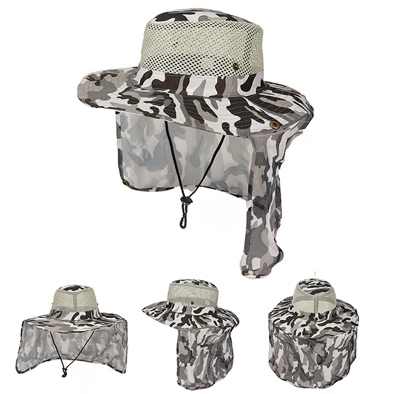 GAOKE Waterproof Big Bucket Hats with a wide brim New Summer wind-proof Sun Hat UV Protection Fishing Fisherman Cap |