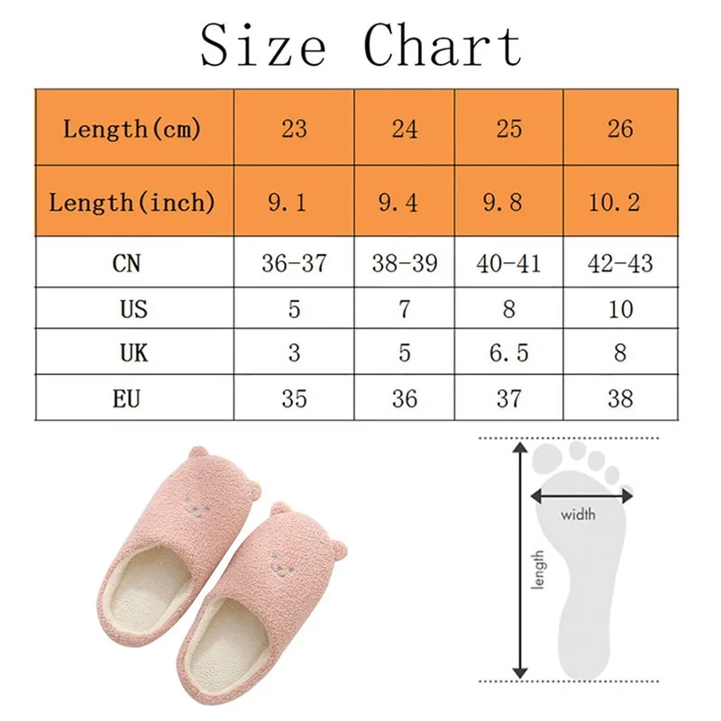 

Autumn Winter Female Slippers Indoor Slip-On Slides Lovely Women Slippers Bottom Soft Home Shoes Soft Warm Indoor Flip Flop