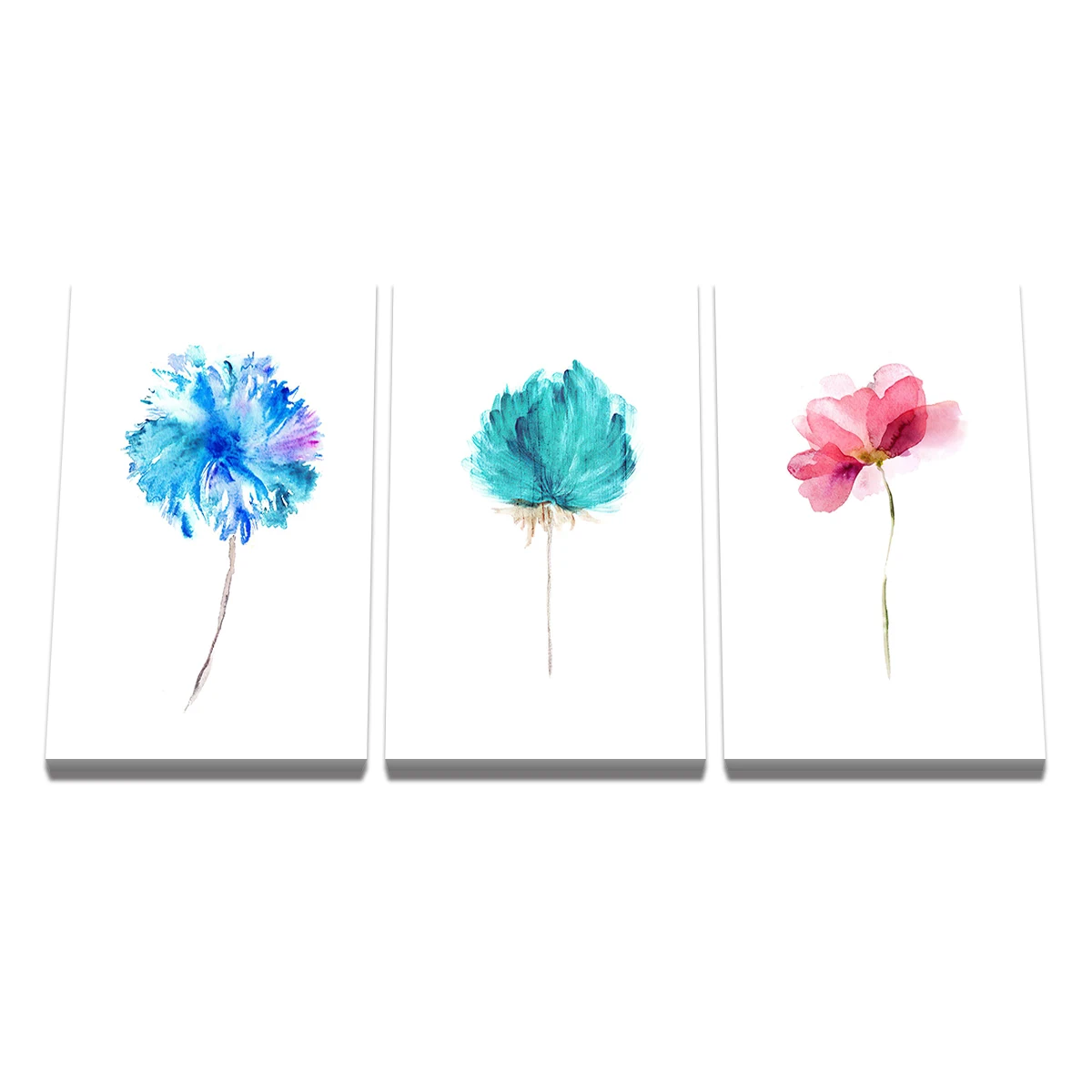 

No Frame Oil Painting Canvas Watercolor Abstract Flowers Art Poster Prints Wall Art Pictures Living Room Home Decor