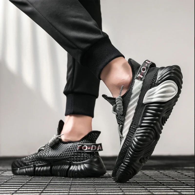 

Men's Lace-up Fly Knit, Comfortable and Breathable Fashion Trend, Daily Wild Wukong Coconut Ultralight Casual Sneakers HL015