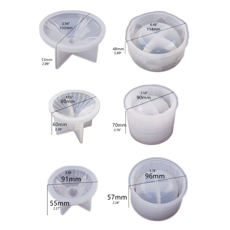 

3 Styes Storage Box Resin Casting Mold with Lids Kit Jewelry Candy Jar Silicone Mold Container Epoxy Resin Silicone Mold