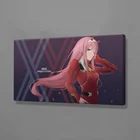 Аниме-постер Zero Two in the Franxx, холст, настенное украшение, принты для спальни, гостиной, дома, декоративная картина для спальни
