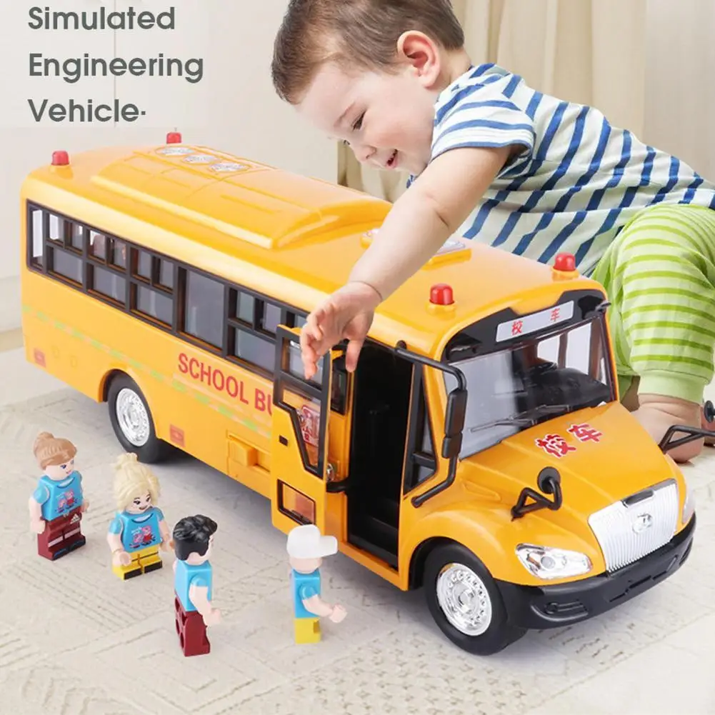 

Smooth Edge Educational Kids Bus Model Inertia Driving High Simulation Inertial School Bus Model Toy for Entertainment