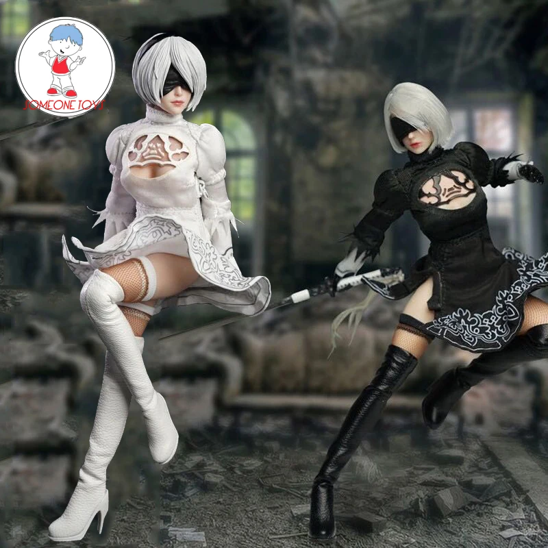 Женская Лепка для головы белая/черная одежда набор меча NieR Automata 2B кукол TBLeague T01 |