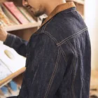 LEE-0002, прочтите описание! Азиатский размер 16 Oz хлопковая куртка Повседневная стильная НЕОБРАБОТАННАЯ джинсовая куртка Storm Rider