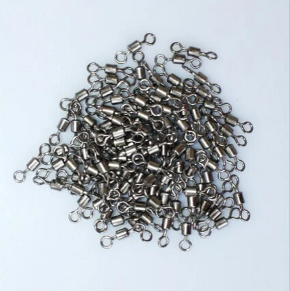 

100 Pcs New Ball Bearing Swivel Solid Rings Fishing Connector Brand New Fish Tools