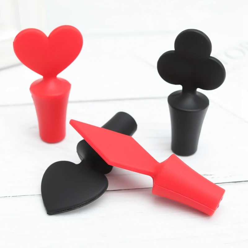 1 шт. мини бутылка для вина пробка покера пики в форме сердца пробки домашняя бар