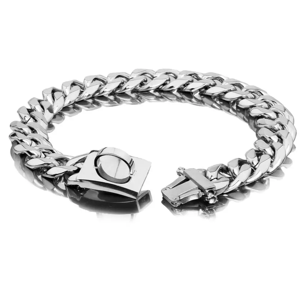 

Stainless Steel 19mm Pet supplies Heavy Firm Accessories Pet Dog Chain For Medium Large Dogs Gold Solid Cuban Chain Wholesale
