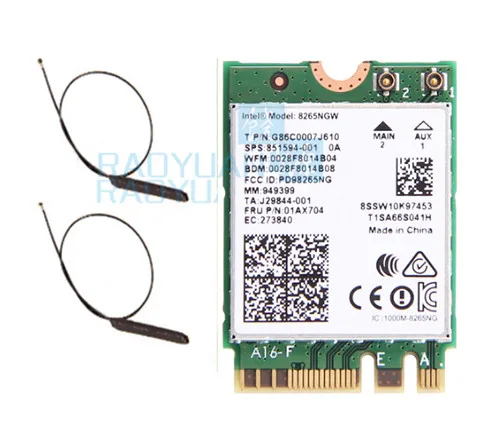 8265NGW IPEXCable Двухдиапазонный 2,4 г/5 ГГц wifi беспроводной Bluetooth для Intel 8265NGW беспроводной-AC 8265 NGFF 802.11ac 867 Мбит/с 2x2 wifi BT 4,2 карта - Цвет: 8265NGW IPEXCable