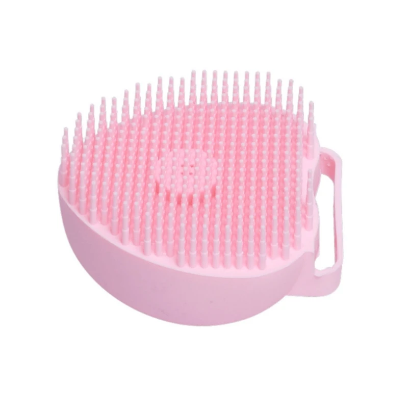 

Silicone Bath Brush Shower Scrubber with Gel Dispenser Massage Exfoliating Comb