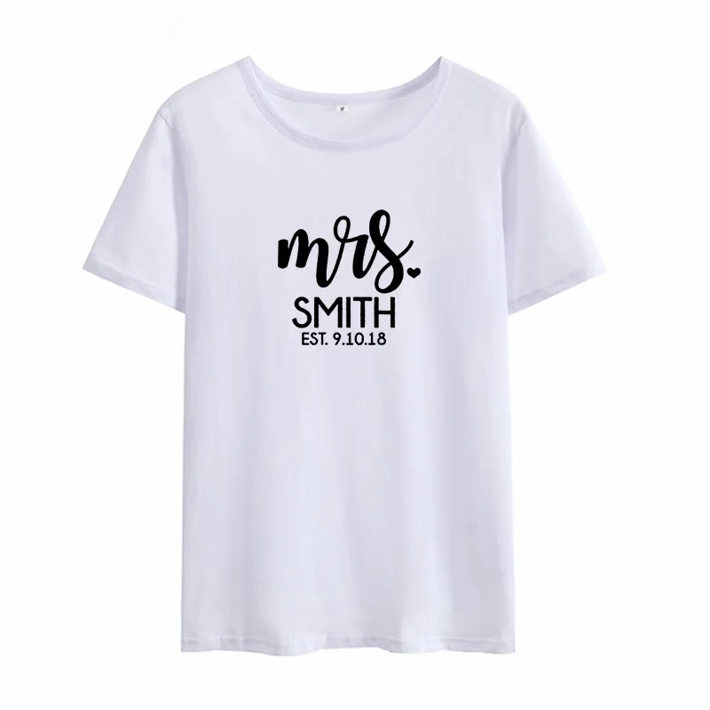 MRS SMITH стильная футболка для женщин летняя с круглым вырезом женская коротким