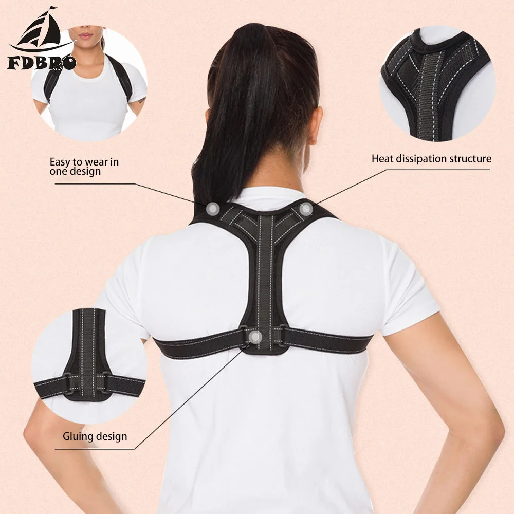 Универсальный Корректор осанки для спины FDBRO поясной ремень ортопедическая