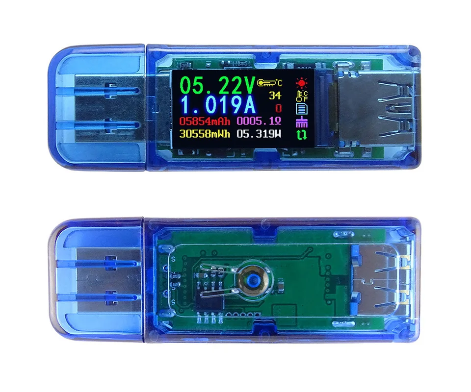 DIYFIX USB 3,0 тестер HD цветной ЖК-Вольтметр Амперметр измеритель напряжения тока мультиметр батарея Зарядка power Bank AT34 USB Тестер