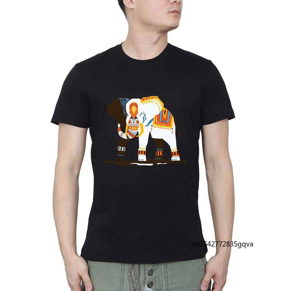 

African Elephant Elephant African Dance Colorful E Streetwear O Neck T-shirt Summer Casual Kawaii Clothing
