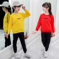 baby girls casual autumn long sleeve letter shirt pants sports suits 2pcs kids teen spring fall children thin clothing set